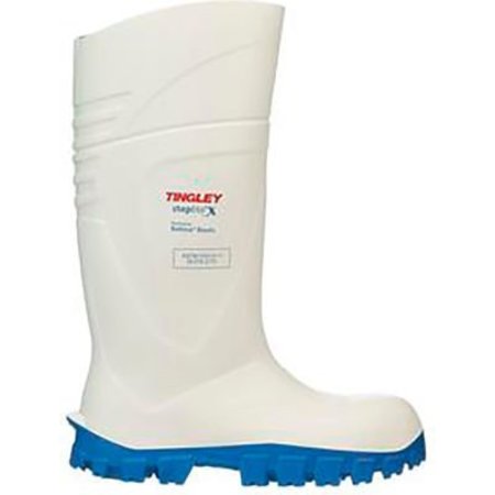 TINGLEY Steplite® X Knee Boot, Men's Size 10, 15"H, Steel Toe, Cleated Outsole, White 77258.1